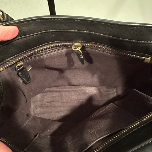 Coach Black Satchel with Gold Studs - Picture 7 of 12